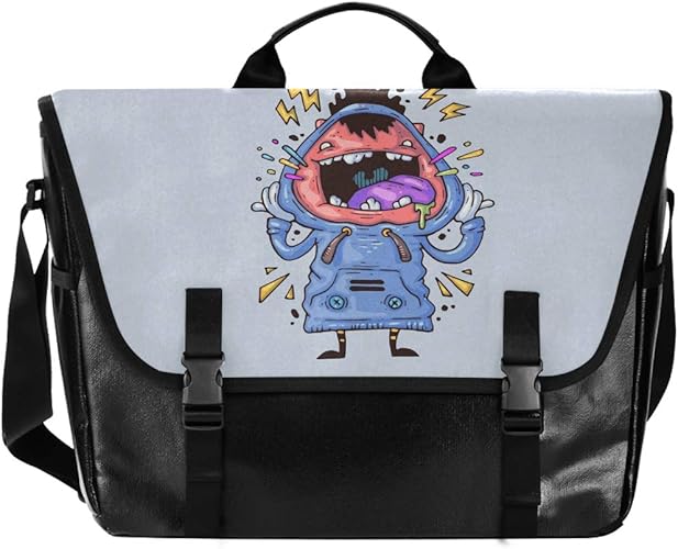 Amazon Vawa メッセンジャーバッグ メンズ 怪獣 モンスター柄 ファッション 斜めがけ 肩掛け カバン 大きめ キャンバス アウトドア 大容量 軽い おしゃれ メッセンジャーバッグ