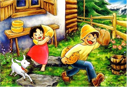 300ピース ジグソーパズル アルプスの少女ハイジ パンとチーズ 26x38cm ジグソーパズル おもちゃ Amazon