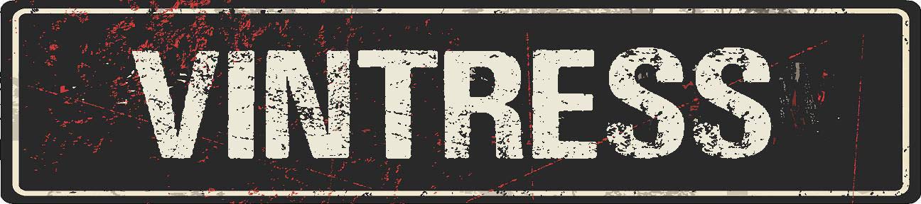 VINTRESS Black Grunge Style Rustic Vintage Look 8" Wide Decal Bumper Sticker for use on Any Smooth Surface