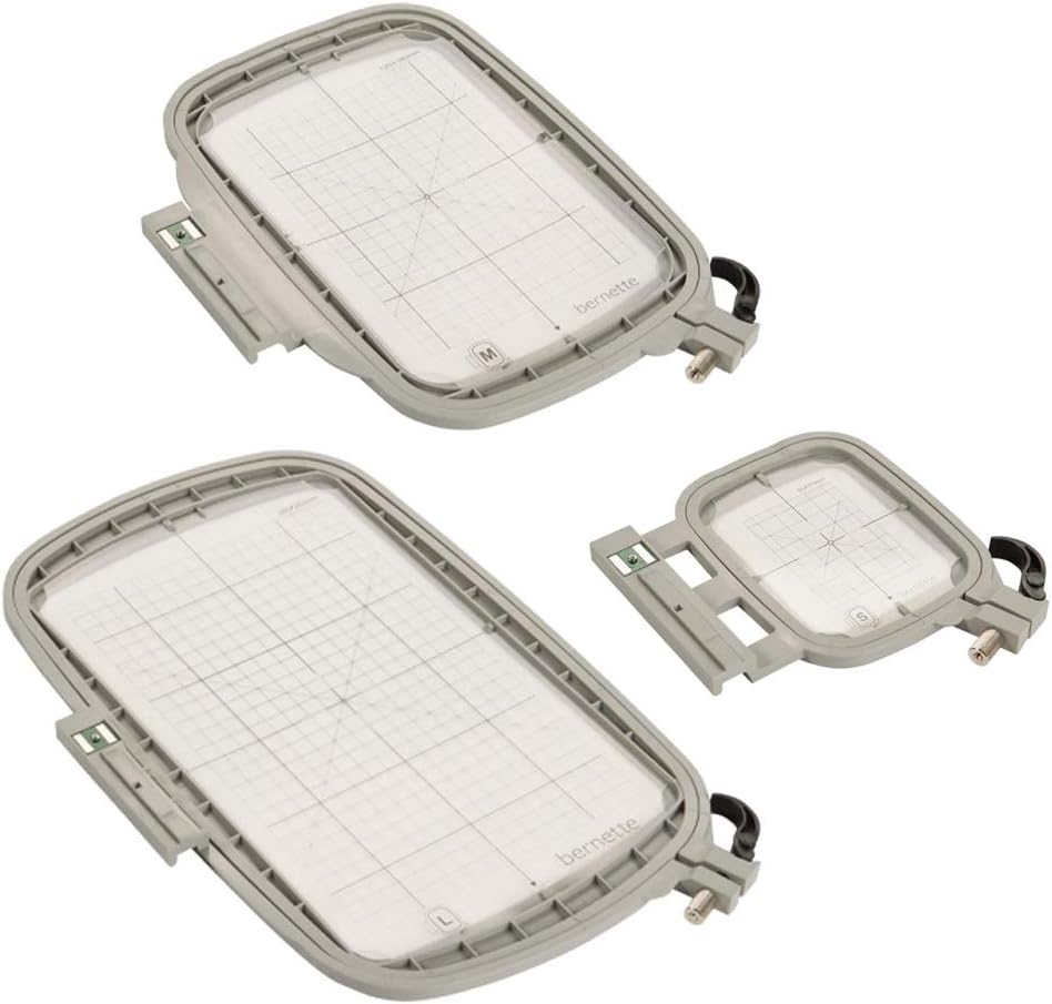 Three embroidery hoops of different sizes