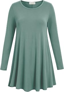 LARACE Long Sleeve Tunic Tops for Women Plus Size Fall Shirts for Legging