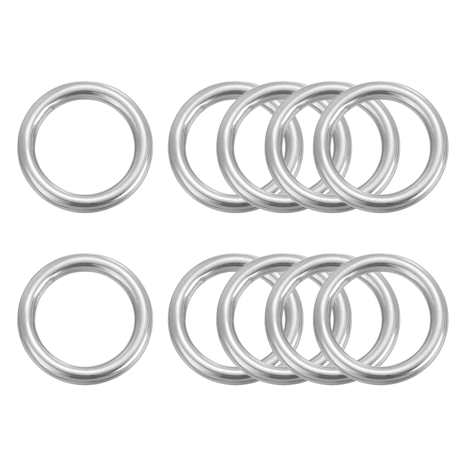 PATIKIL Anelli Metallici In Acciaio Inox 316 – 10 Pezzi, Diametro 20mm, Saldati E Antiruggine, Per Guinzaglio E Fai Da Te - 2