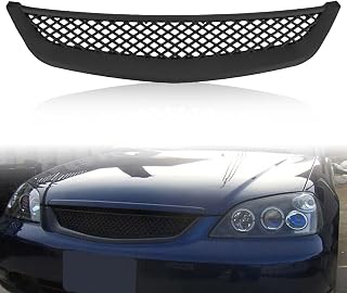 Kspeed Black Mesh Grille Fit 2001 2002 2003 for Civic Coupe/Sedan,JDM Type Front Bumper Grill Guard Replacement Part