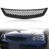 Black Mesh Grille Fit 2001 2002 2003 for Civic Coupe/Sedan,JDM Type Front Bumper Grill Guard Replacement Part