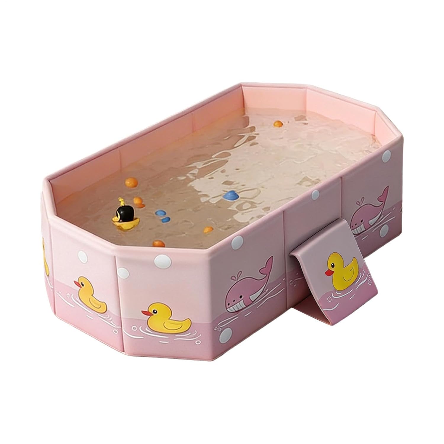 Foldable Children's Bathtub Shower, Bath Tub with Duck, Children's Bath Tub – Boys and Girls, , Travel, Daily Routine, Hotel, Bathroom, Holidays, Camping, Apartment,