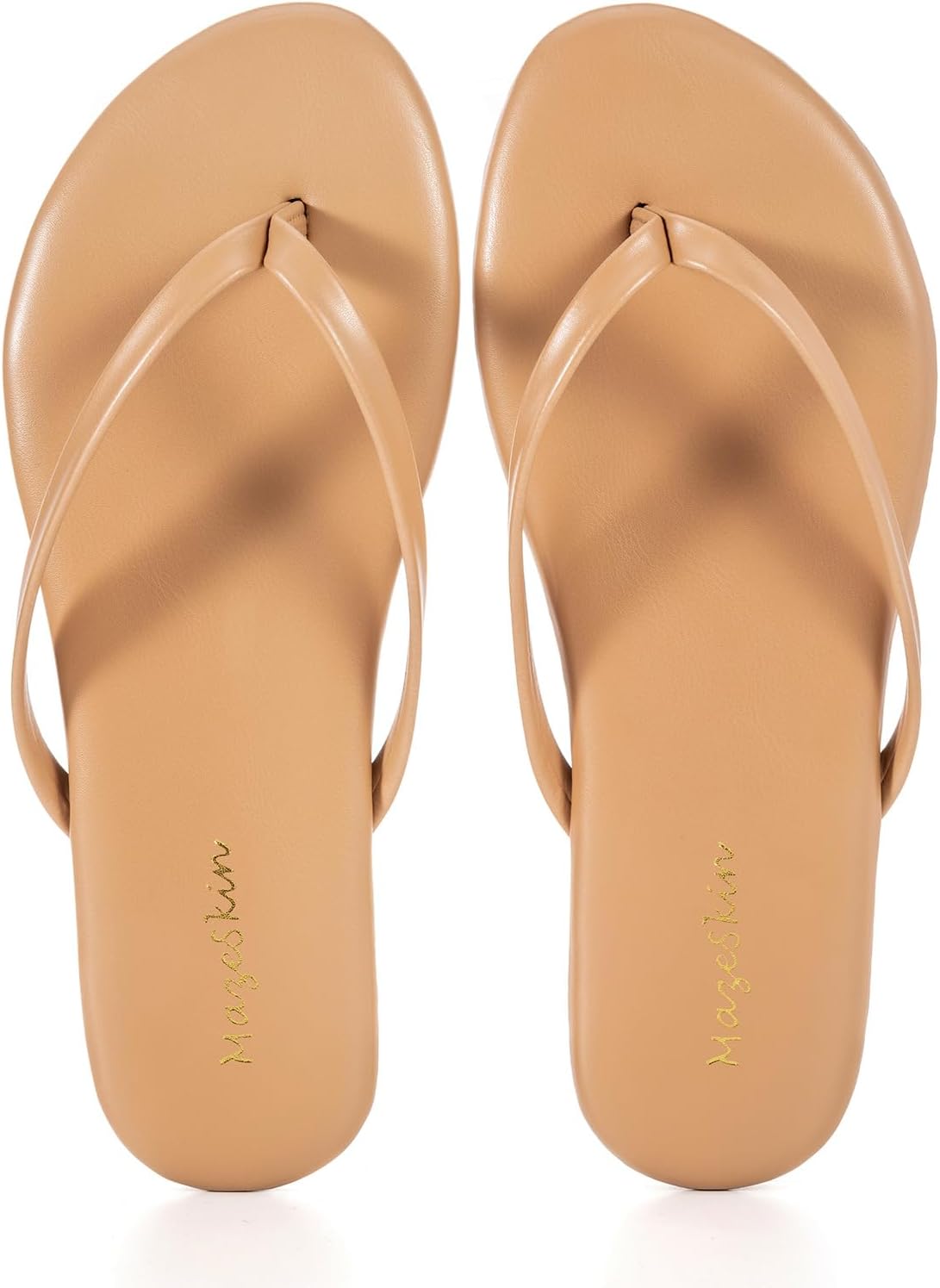 mazeskin Womens Memory Foam Flip Flops Flat Thong Sandals image 5