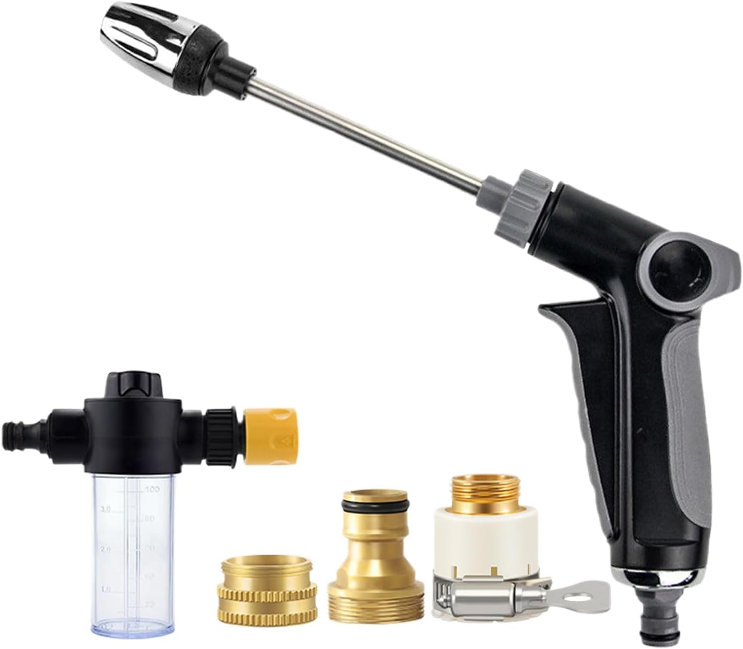 Aquoxis Pressure Washer – 2026 New Heavy Duty Garden Hose Nozzle, 15X More Powerful Than a Garden Hose, 360° Rotating Nozzle with 3 Spray Modes, for Patio, Car, Outdoor Cleaning