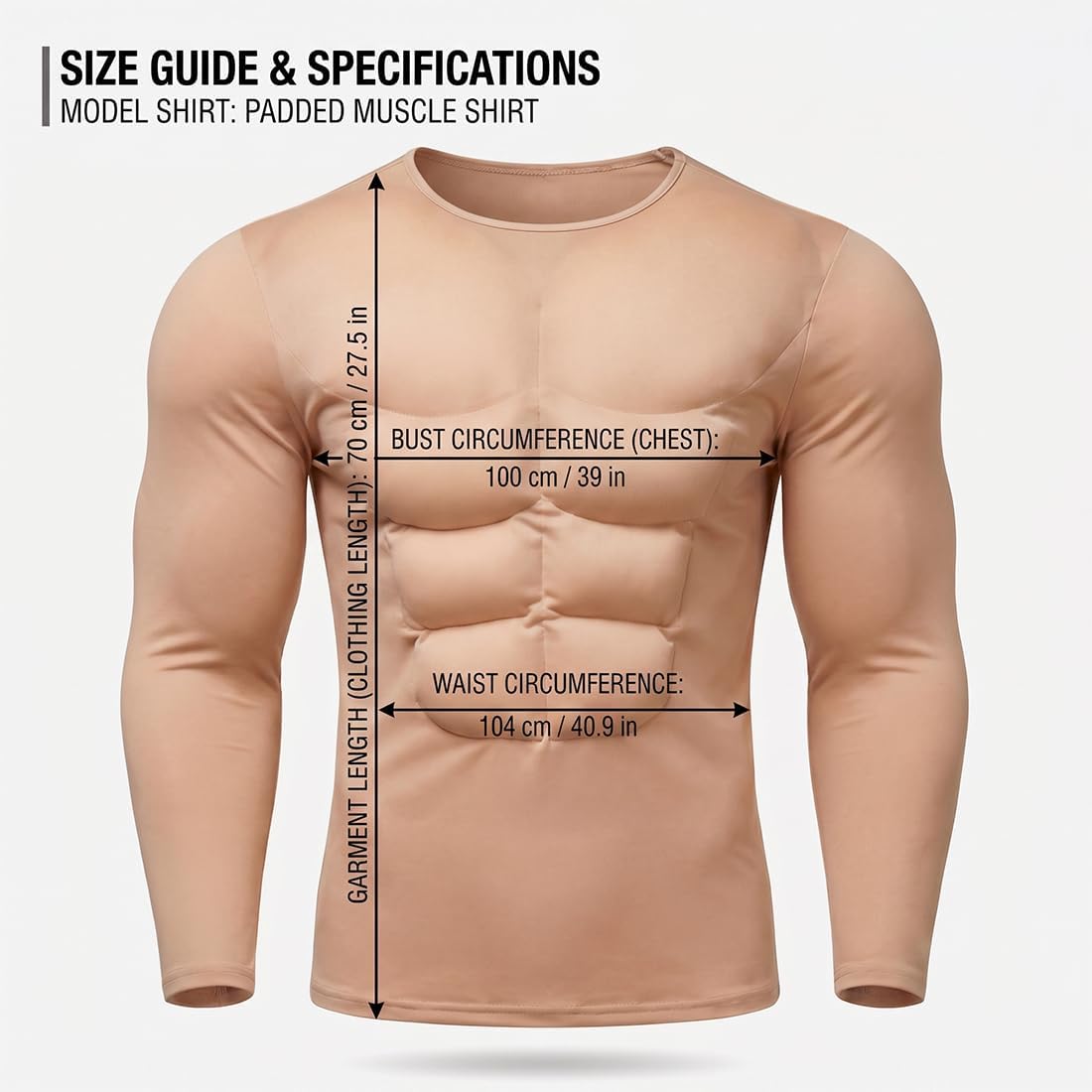 Adult Muscle Suit Costumes, Fake Muscles, Realistic Men Muscle Shirt Halloween Costume Accessory, Fake Muscle Suit, Funny bodybuilder Costume for Halloween Dress Up Party, Costumes Events, Cosplay