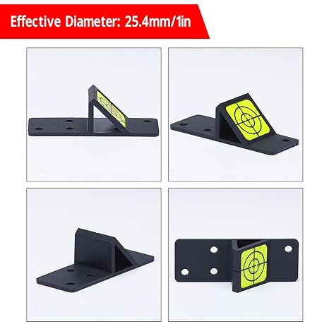 Survey Prism Single Side 45 Degree Reflection, Mini Surveying Prism for Leica Total Station, Optical Glass with +2mm Constant, 25.4mm Effective Diameter, ABS Material for Engineeri