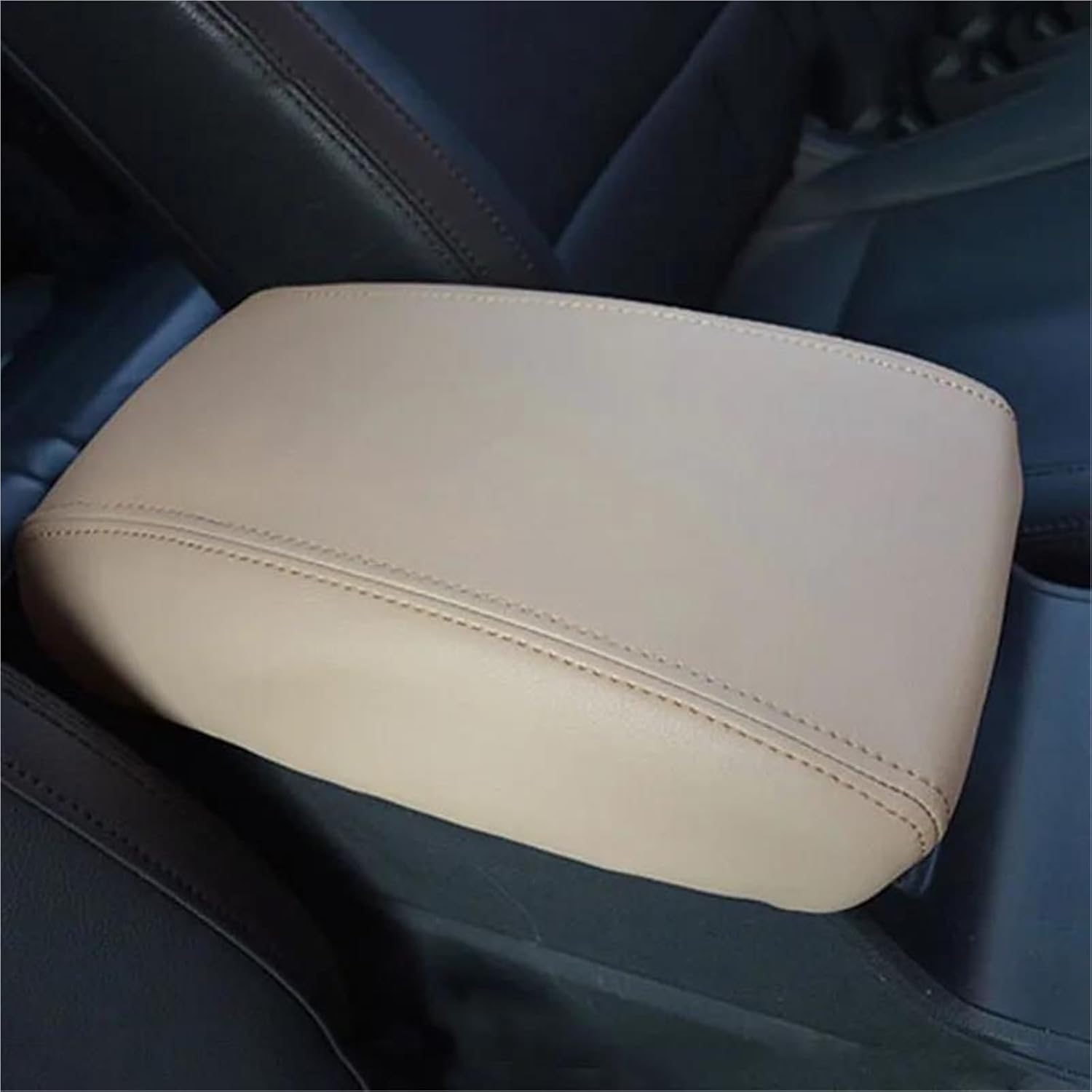 Armrest Box Protection Cover Compatible with Hyundai for Tucson 2015-2018(Beige)