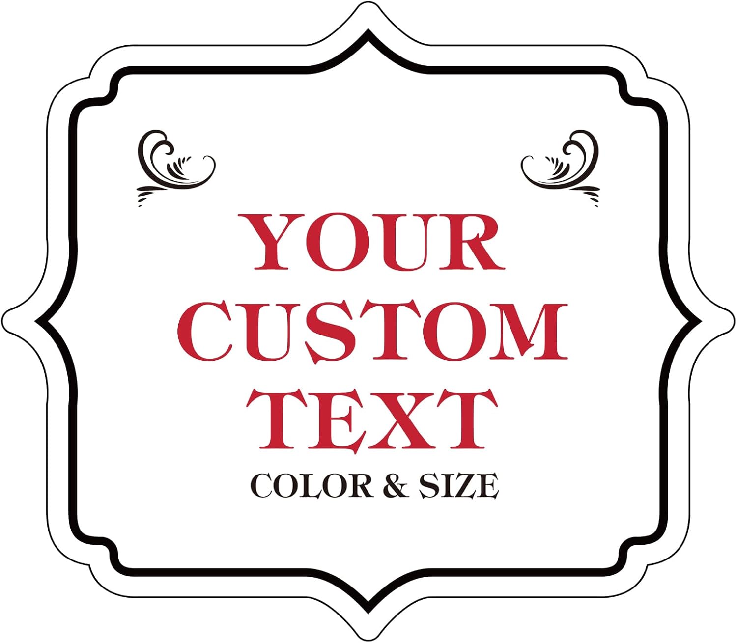 Custom Sign - Custom Sign Outdoor Metal,Personalized Metal Signs for Outside,Yard,Wall,Office,Business,Garden,Gate,Porch,Garage Ultra Clear Waterproof 15 x 15 inch