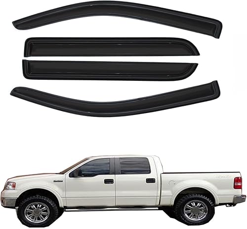 Miniatura 3 de Deflector de viento compatible con Ford F150 Super Crew Cab 2009-2014, protectores de sollluvia, 4 piezas 94155