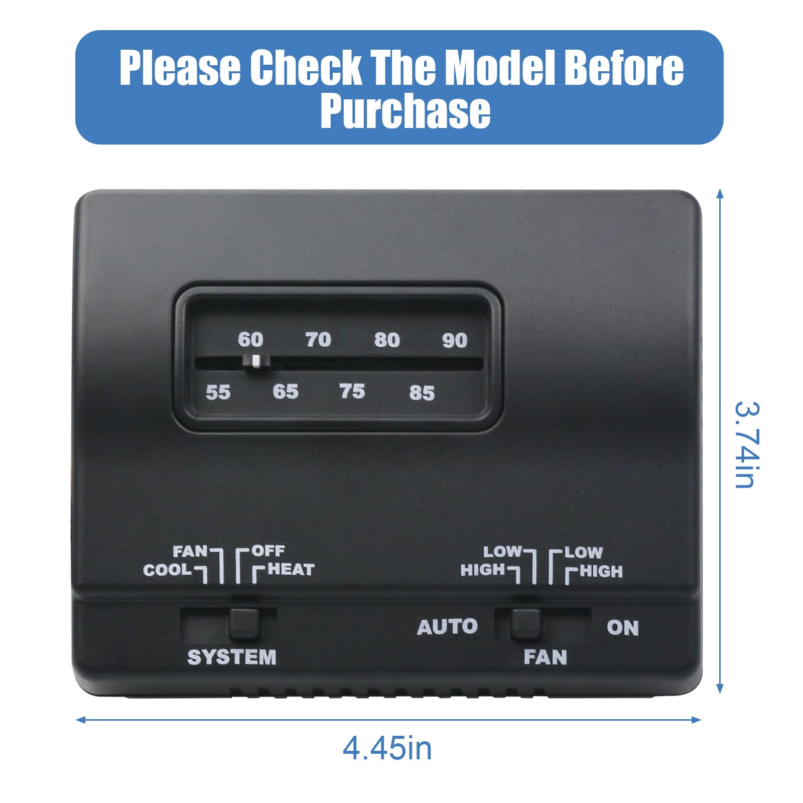 Rv Thermostat 12v Heat And Ac 24 V Single Stage Heat/Cool Only