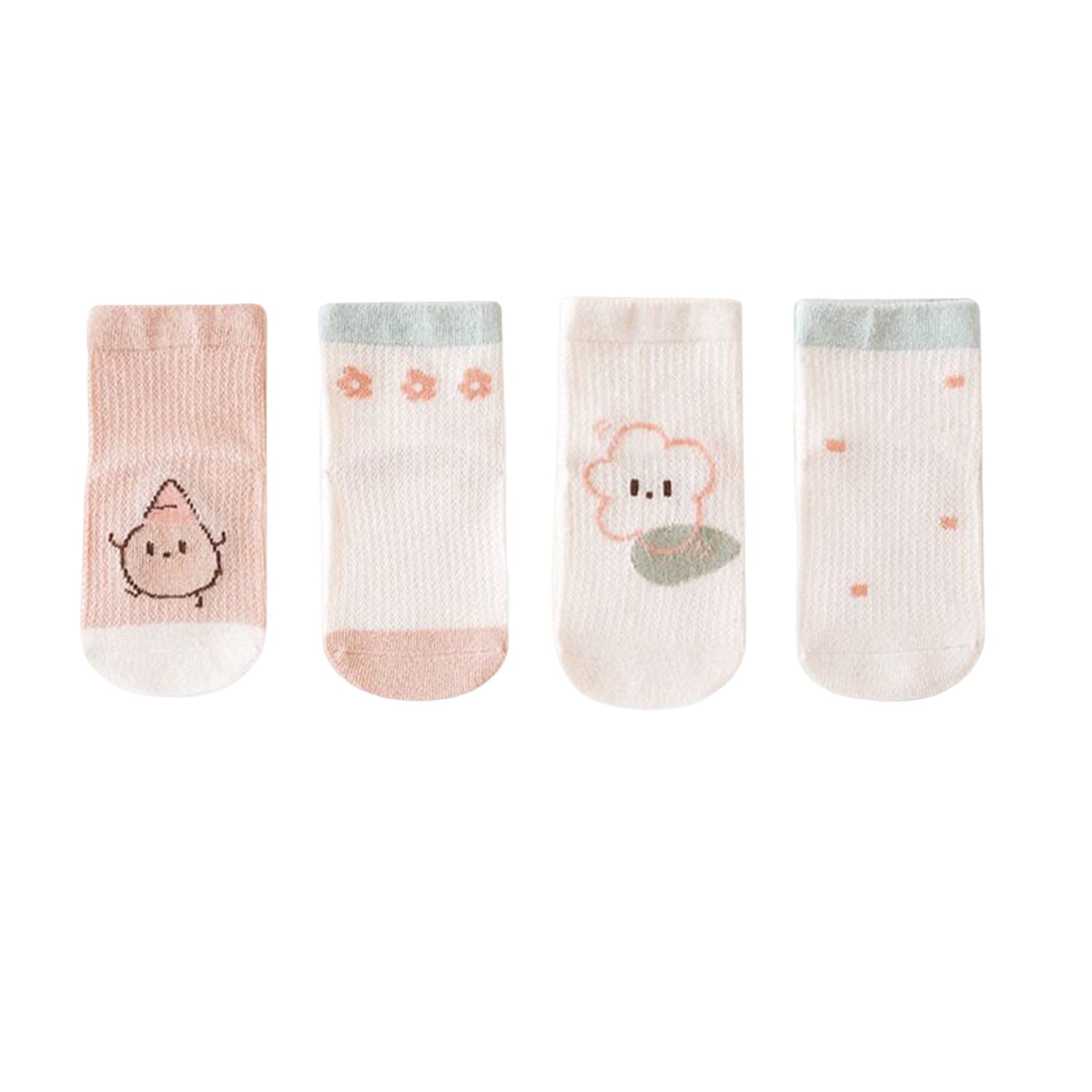 Infant Boys Girls Socks Breathable Cartoon Animal Mesh Socks High Ankle Socks Size 4 Baby Shoes Girl (White, 3-5 Years)