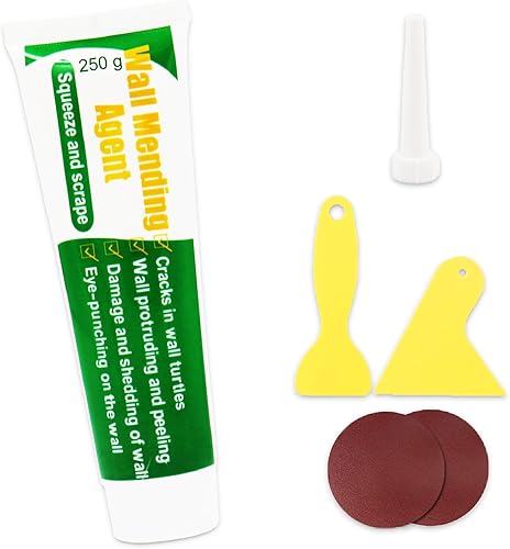 Miniatura 8 de Kit de reparación de paneles de yeso, kit de parches de reparación de pared, parche para paneles de yeso (2 pulgadas + 4 pulgadas)* 1, agente