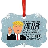 Vista 59 de Andaz Press Presidente Donald Trump Fancy Frame Recuerdo Adorno de Navidad, Regalo de broma de Técnico de Farmacia, 1 paquete, divertidas ideas