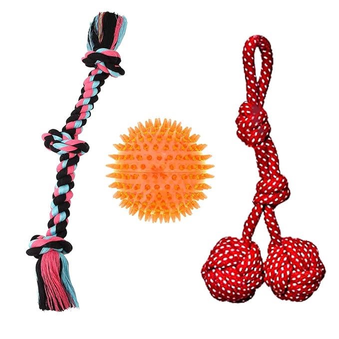 Buy YOUHAVEDEAL Dog Toys Chew Toy for Dogs Rope Toys 3 Knot Rope