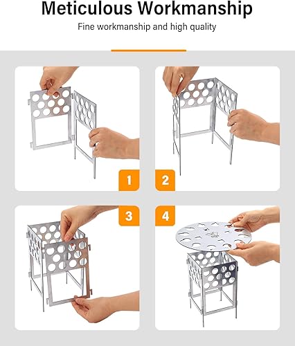 Miniatura 6 de YEFU Deflector de calor para fogata para estufa Solo Mesa XL YEFU de 7.1 pulgadas, difusor de calor portátil para hoguera de mesa de 7 a 7.1