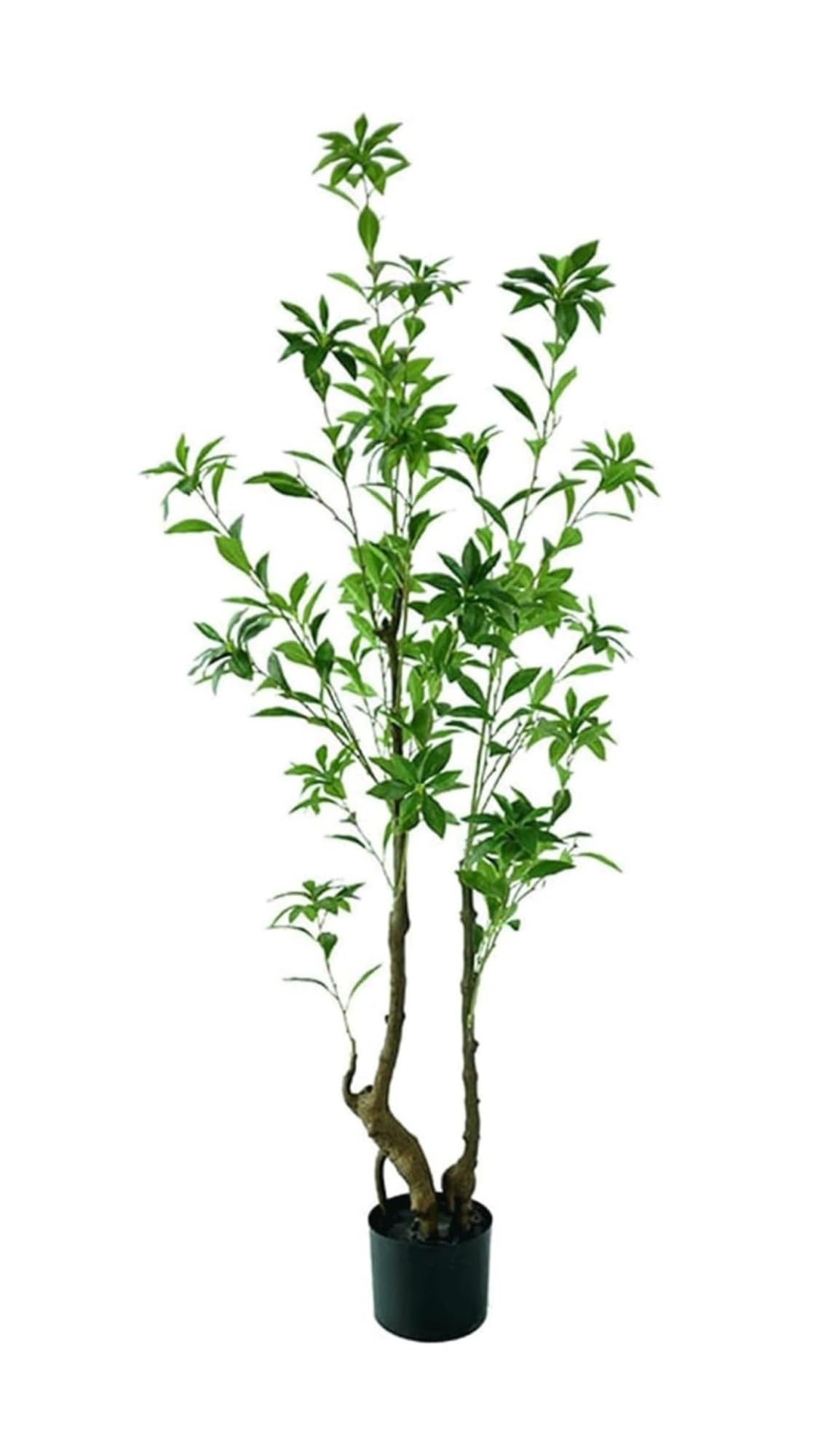 SWENEEN Indoor 4.9 Ft Fake Plant In Pot Artificial Tree Large Simulation Tree For Indoor Outdoor Home Office Fake Plants Faux Tree Decor Artificial Tree,