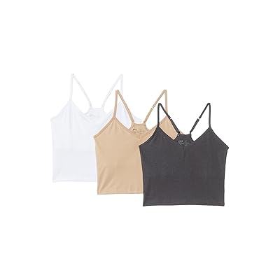 PACT Everyday Shelf Bra Cropped Camisole 3 Pack Women