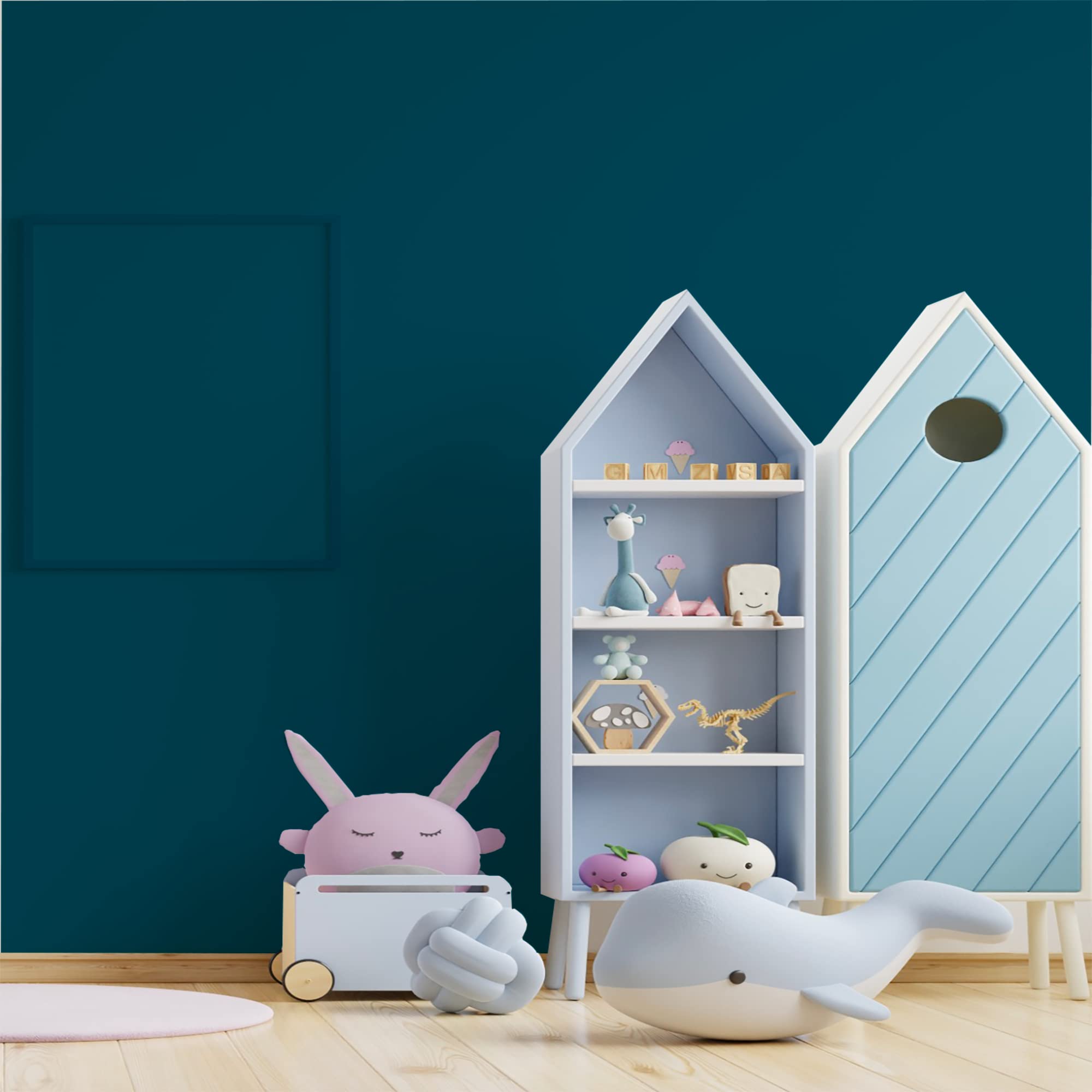 Farba akrylowa o wyglądzie satyny Aqua Deco - 2,5 l / 25m², Kaczka niebieska
