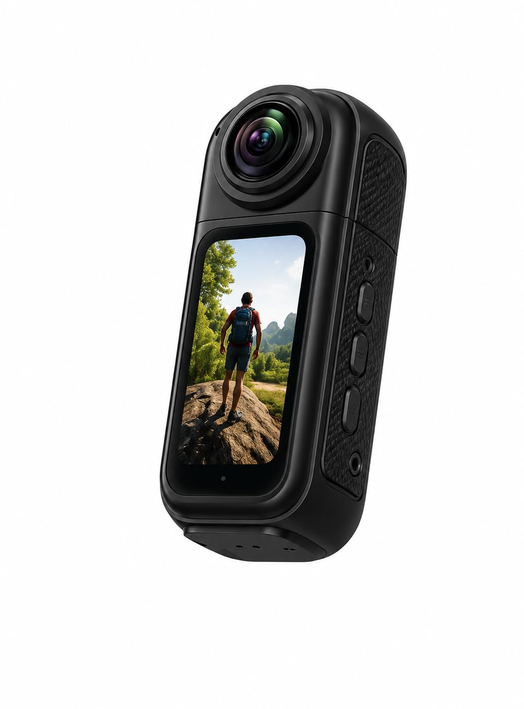 thumb sized portable camera, mini wearable action camera with 64 gb memory card with magnetic design, hd video recording, compact pocket camera for travel, cycling, hiking & outdoor sports