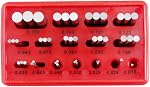 Accusize Industrial Tools U.S. and Metric Thread Measuring Wire Sets, Eg06-1002 | 48 Pc, 16 Sizes, 3-48 TPI and 0.5-6 mm Pitch, Three-Wire Method, Plastic Case, EG06-1002