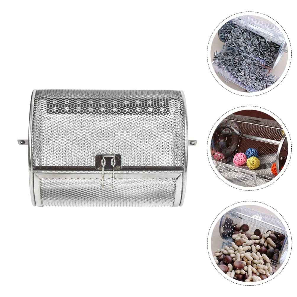 Cabilock Household Electric Oven Grilling Cage Rotating BBQ Roaster for Nuts Meat Baking Tool for Even Heating for Air Fryers Ovens