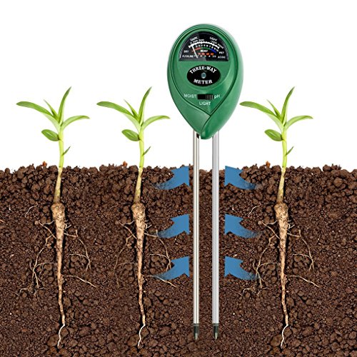 XINCHUANGXIANG Soil Moisture Meter, Soil pH Meter Three-in-one Soil Tester, Moisture Meter Moisture Sensor Soil Test kit, Plant Water Meter for Garden, Farm, Lawn (no Battery Required)