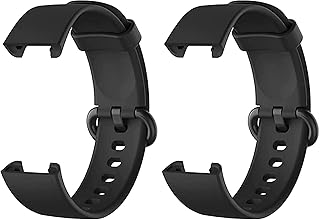 سوار سيليكون متوافق مع ساعة مي ووتش لايت، لون أسود