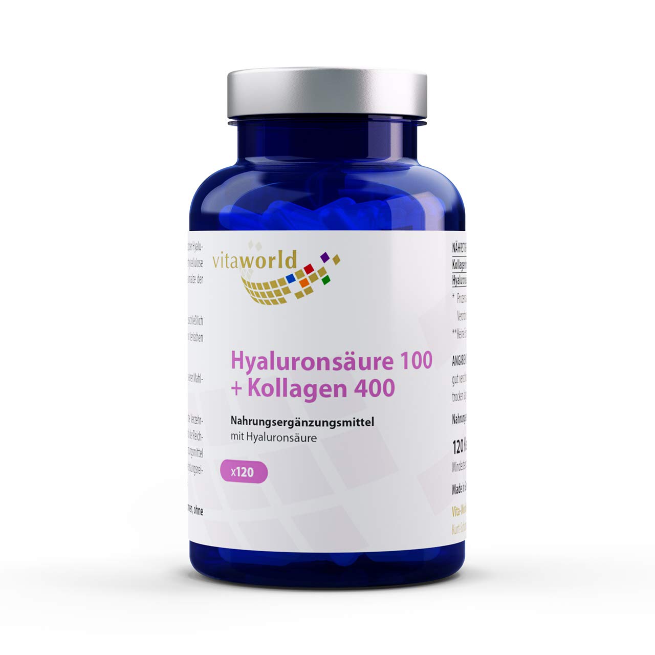 Vita World Hyaluronsäure + Kollagen 3er Pack Produktbeschreibung