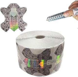 500Pcs Nail Tips Laser Nail Forms Gel Polish Extension Forms Acrylic Tips Nail Art Decoration DIY Nail Gel Curl