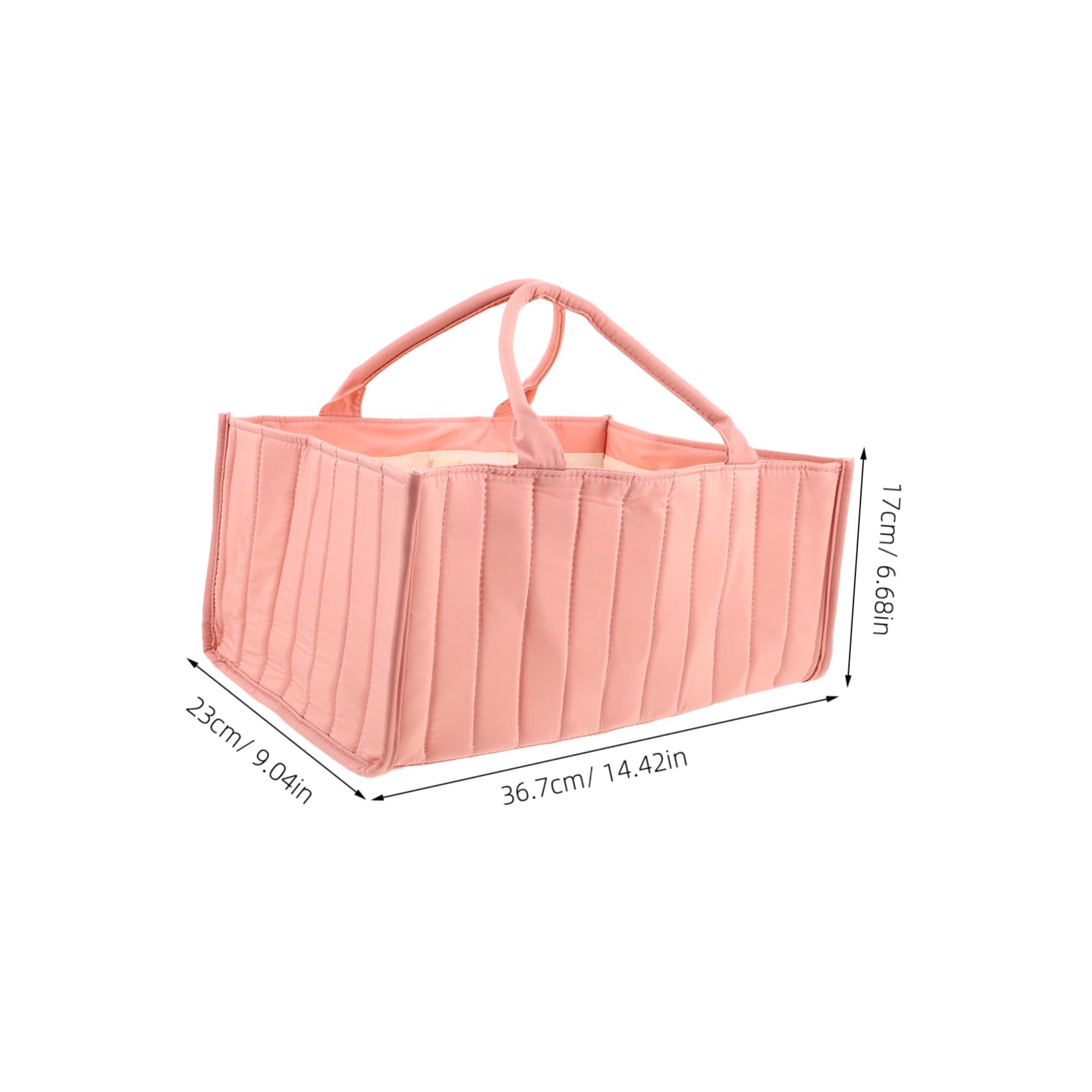 BESPORTBLE Diaper Bag Diapers Storage Basket Bag Changing Table Organizer Stuff for Newborn Travel Diaper Pouch Stroller Hanging Bags Diaper Caddy Basket Cotton Pink