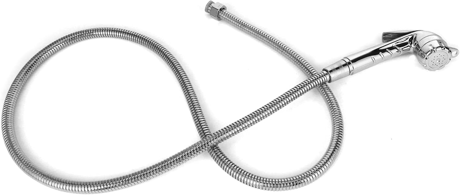 RV Exterior Shower Head with 1.5m/4.9ft Hose - Stainless Steel Nozzle, 1/2 Inch Thread for RV, Camper, Boat & Motorhome Outdoor Faucet Water Supply Tool