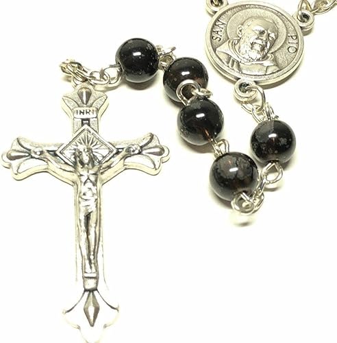 Miniatura 5 de San Padre Pío Bendito Rosario con reliquia libre de segunda clase Padre Pío