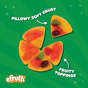 efrutti Pizza, Fruity Gummy Candy, Individually Wrapped, 48 Count | 26 oz Box of Gummi Treats that Kids & Adults Love Perfect for Parties