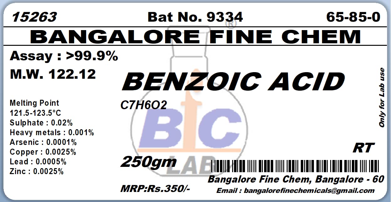 BFC BENZOIC ACID - 250gm (B07DNTNNHV) Amazon Price History, Amazon Price Tracker