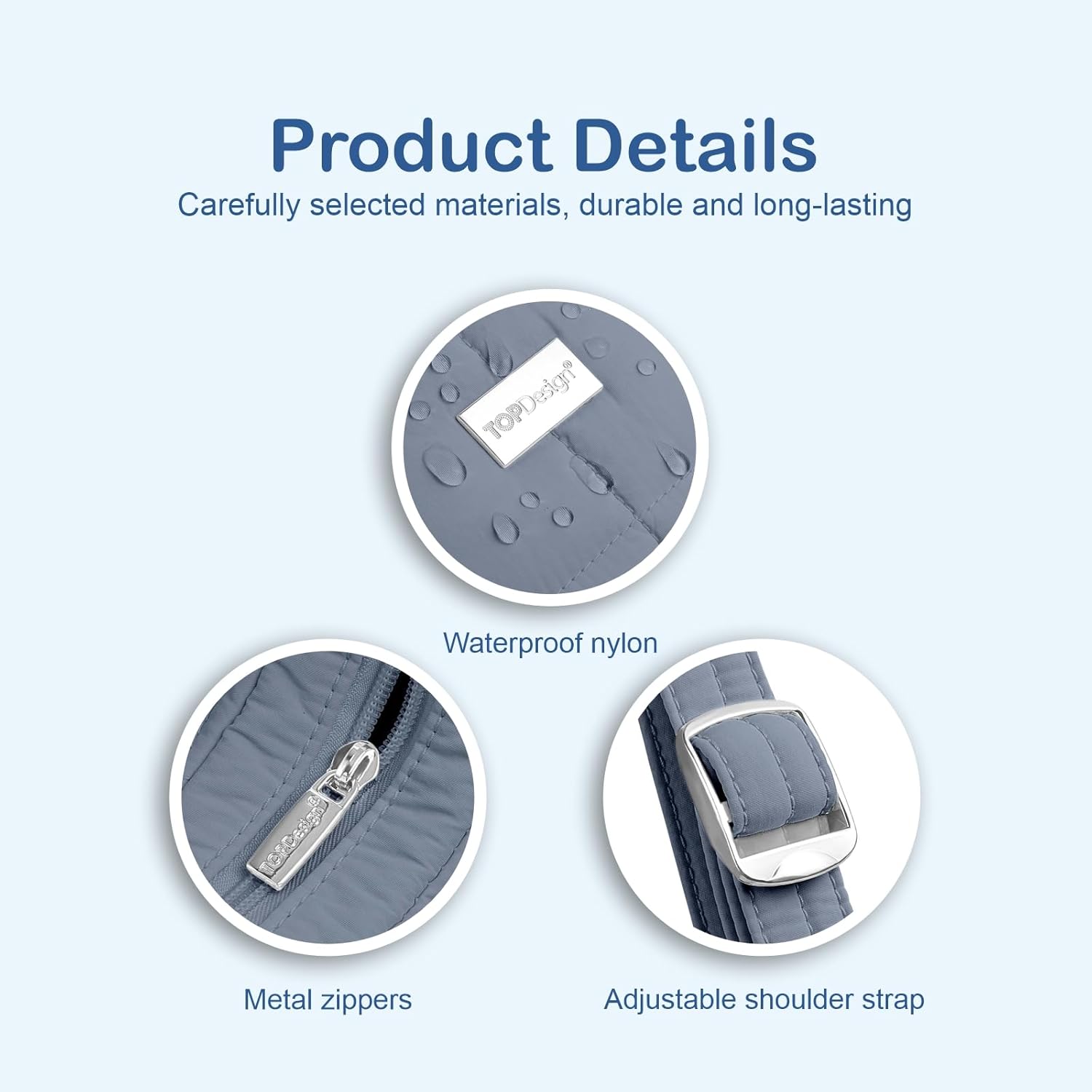 TOPDesign Quilted Puffer Shoulder Bag for Women, Trendy Lightweight Hobo Crescent Bag with Adjustable Strap - Image 6