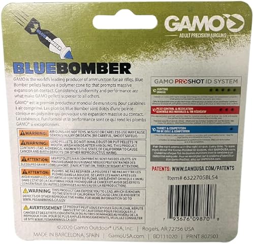 Miniatura 2 de Gamo Blue Bomber Air Gun Munición de pellets .22 Cal