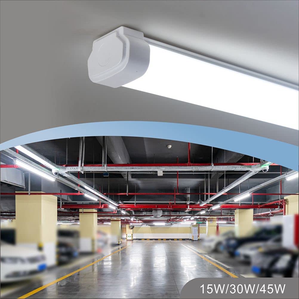 Listwa świetlna LED 1,2 m, 1 szt., wodoodporna, zintegrowana lampa rurowa, 30 W, 1,2 m, 3420 lm, IP65 6500 K, zimna biel, z wbudowanym złączem śrubowym