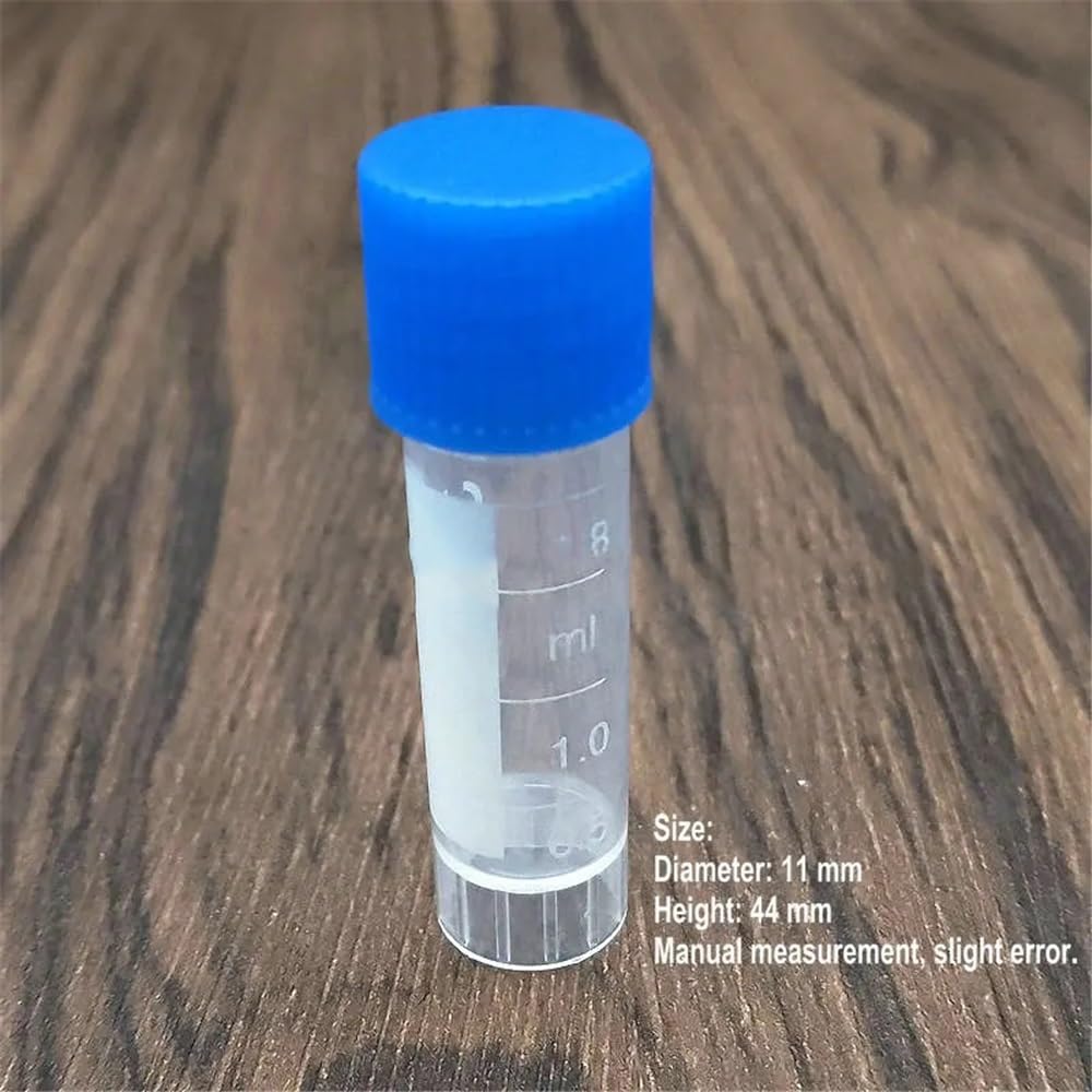 Verrerie et matériel de laboratoire Tubes cryogéniques gradués en plastique de laboratoire de 1,8 ml avec joint en silicone, 100/200/300/500/1000 pièces(1000pcs)