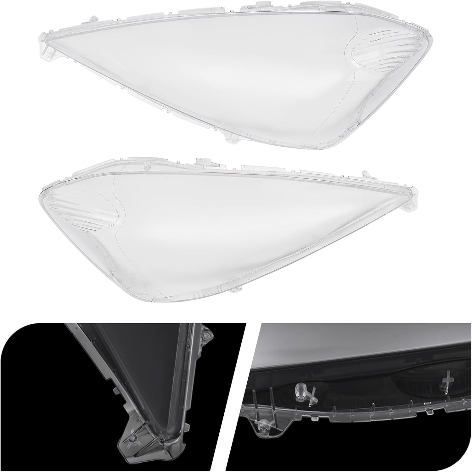 Pair Car Headlight Lens Cover Compatible with Honda Fit Hatchback 2008 2009 2010 Left & Right Headlight Cover Outer Headlight Cover Front Headlamp Lens Cover Clear