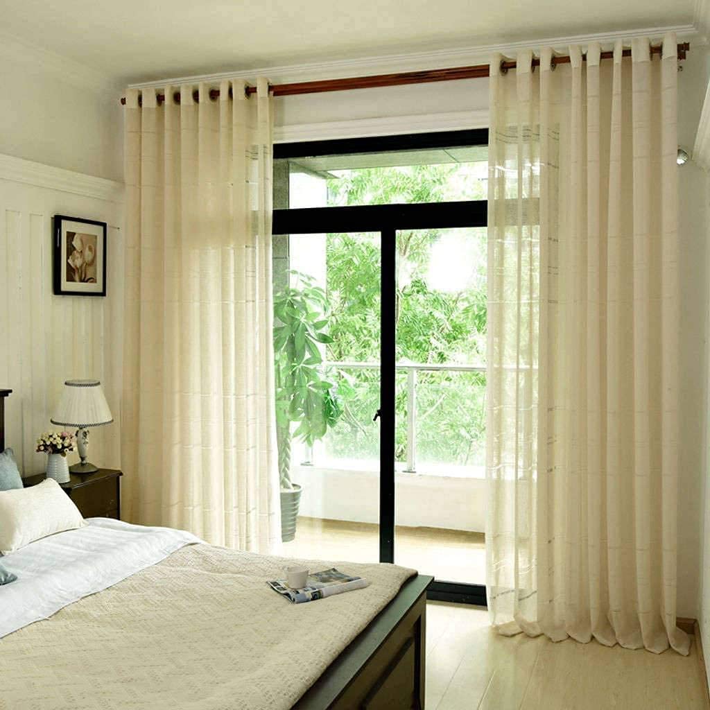 Voilage en lin et coton beige haut de gamme | Rideau déco oeillets 400x270