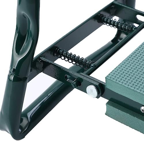 Miniatura 6 de DSISI - Asiento plegable para jardín con bolsa de herramientas y cojín de espuma portátil para jardinero de 250 lb de capacidad, ligero banco de