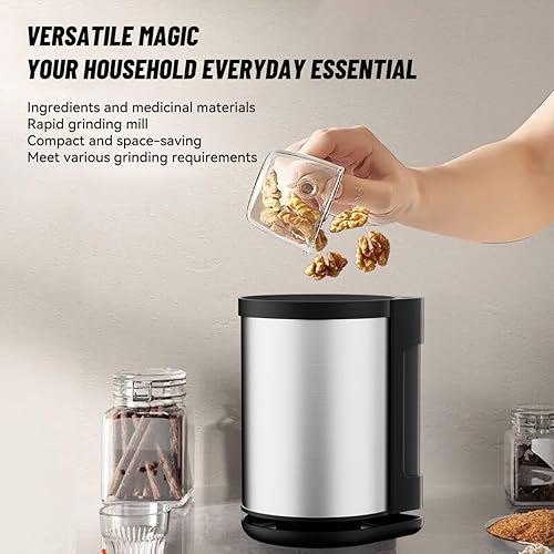 Miniatura 8 de Professional Coffee Bean Grinder and Nut Grinder featuring Double Stainless Blades & Motor Protection Design, Perfect for Enthusiasts Grinding