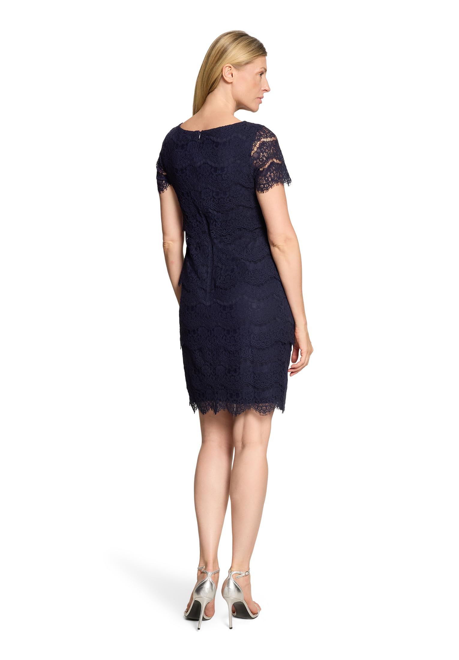Vera Mont Damen Spitzenkleid Kurzarm