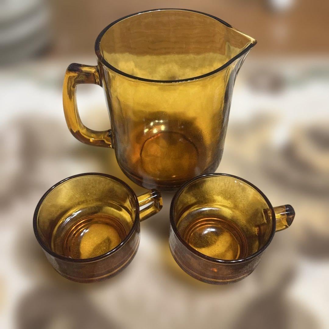 ガラス製 食器セット コップ ピッチャー ボヘミアンガラス 水差しと