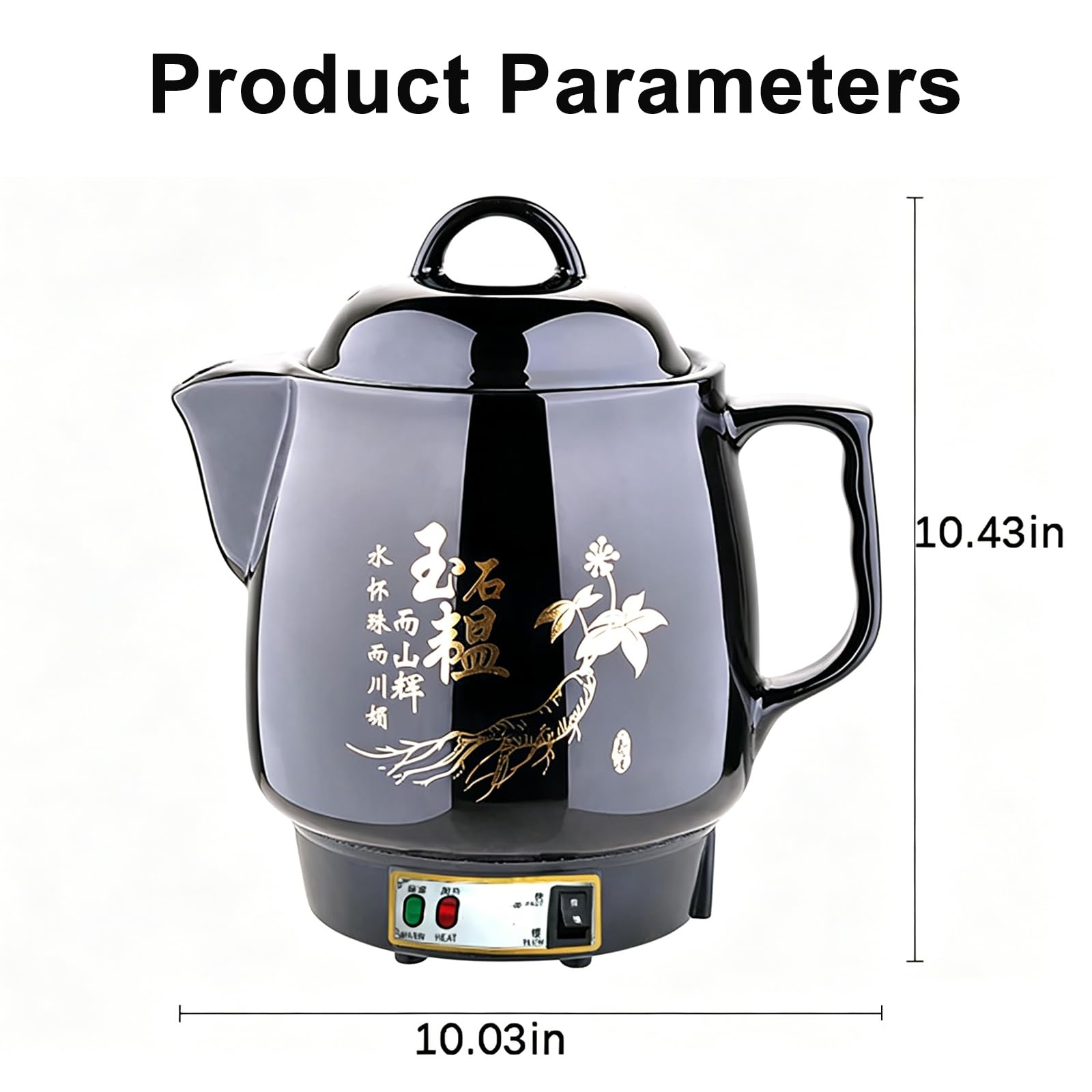 4-litrowy ceramiczny czajnik infuzyjny, elektryczny garnek do wywarów ziołowych, 450 W
