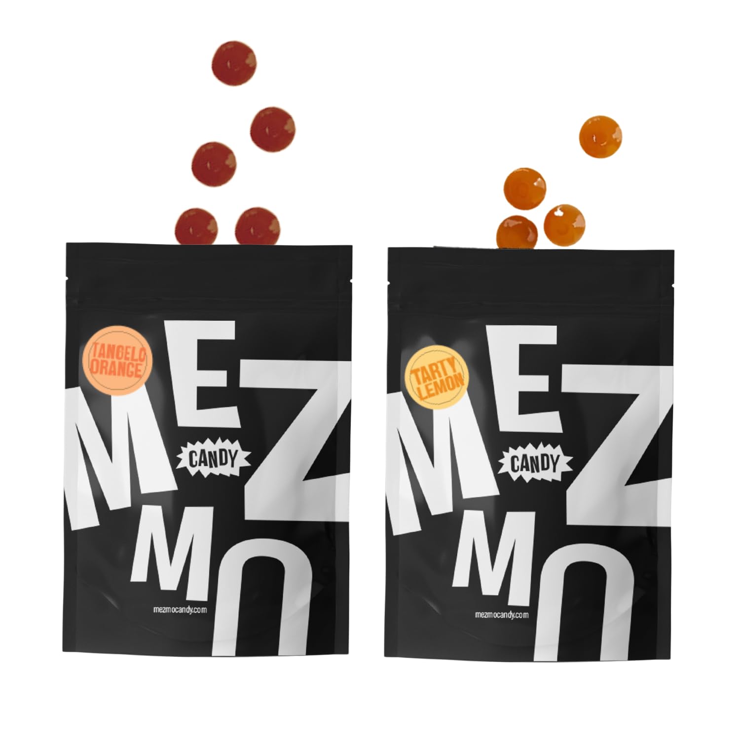 MEZMO soft jelly healthy n yummy candy with natural fruit sugar 160gms 48 jellies (Pack of 4) - Tangelo Orange & Tarty Lemon 1