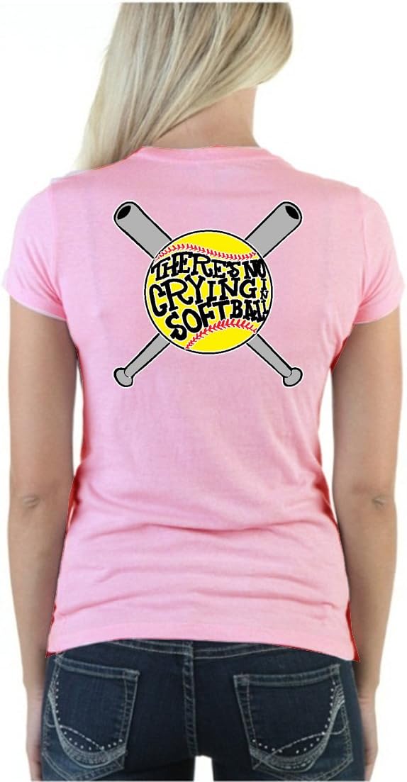 Softball No Crying - Ladies 3X-Large - T-Shirt Pink